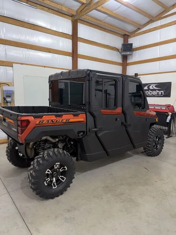 Polaris Ranger side-by-side with tinted cab windows
